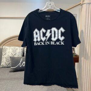 AC DC Rock Concert Band Graphic Tee Size Large